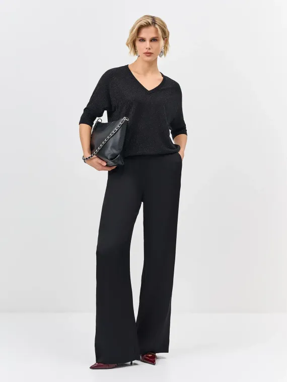 BULMER Мерцающий джемпер с шелком черный