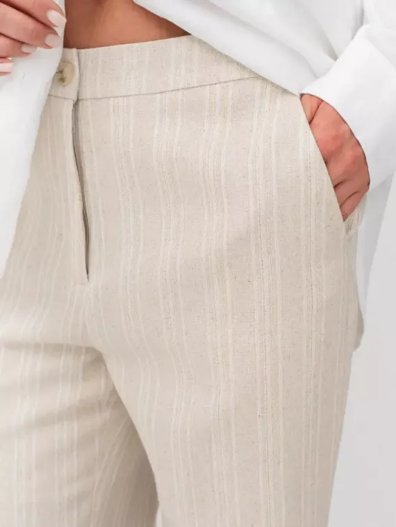 BULMER Брюки льняные в полоску