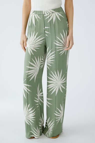 Oui Брюки с принтом пальмы