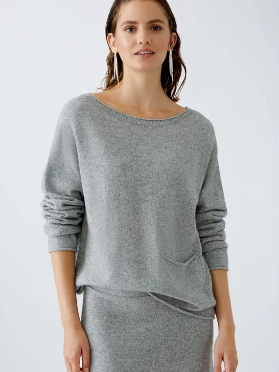 Oui Тонкий пуловер из смеси шерсти