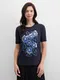 GERRY WEBER Футболка с цветочным принтом синяя