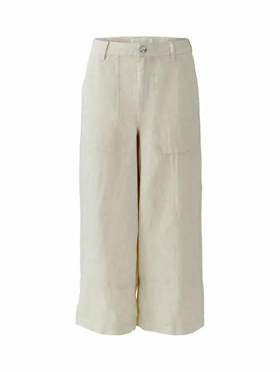 Oui Укороченные льняные брюки