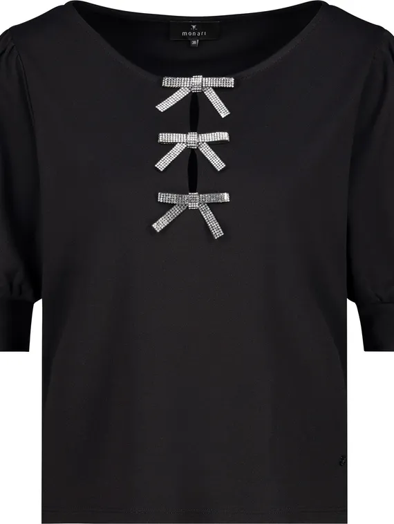 MONARI Толстовка с бантом из страз