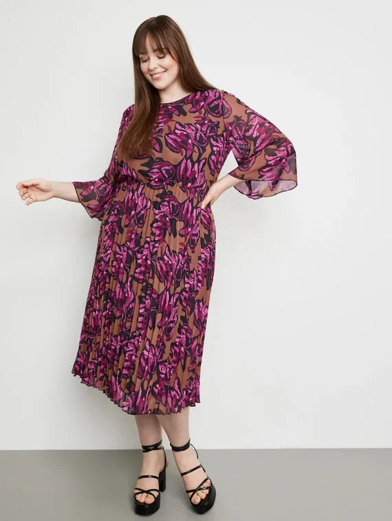 SAMOON Платье с плиссированной юбкой