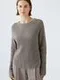 Oui Пуловер хлопковый с планкой на пуговицах