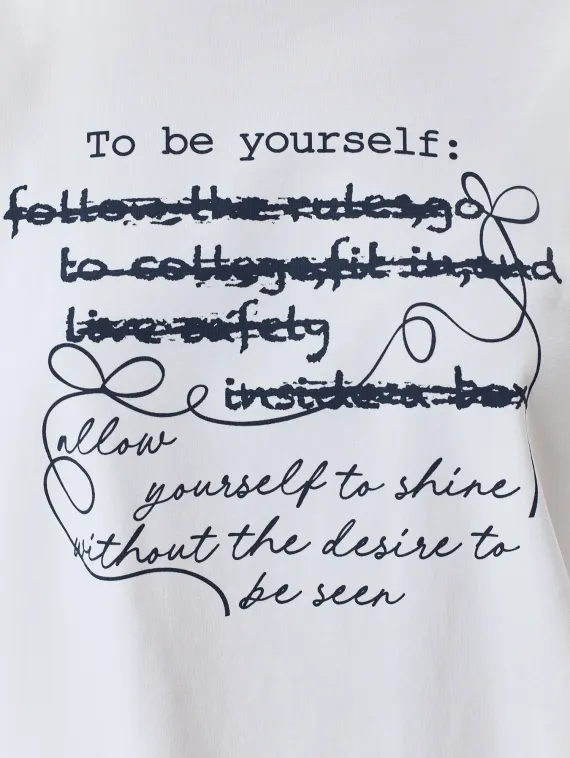 BULMER Белая футболка с шрифтовым принтом