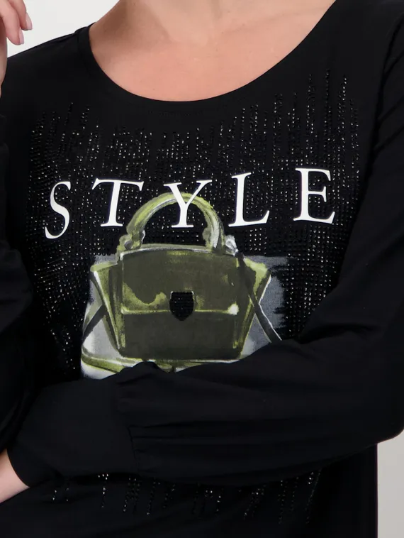 MONARI Футболка с принтом и стразами