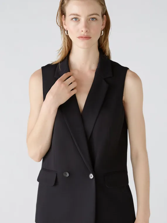 Oui Жилет из вискозного джерси