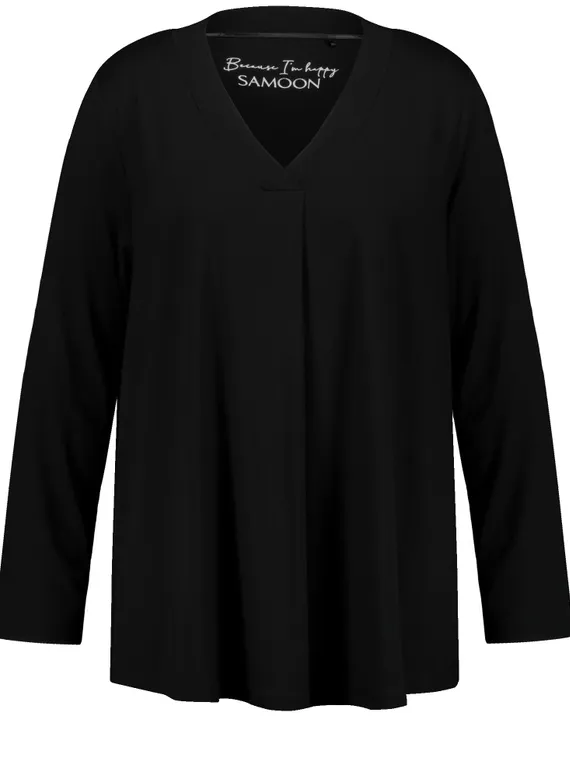 SAMOON Лонгслив с V-вырезом