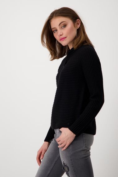 MONARI Пуловер черный из смесового хлопка