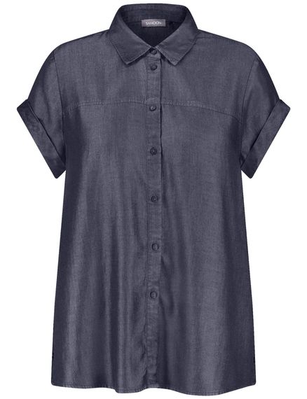 SAMOON Блуза в джинсовом стиле