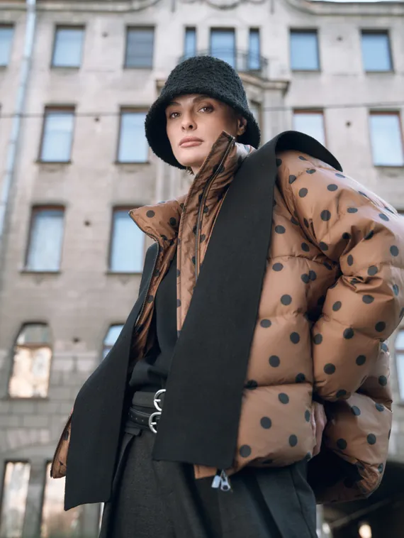 BULMER Куртка с вязаным шарфом-капюшоном