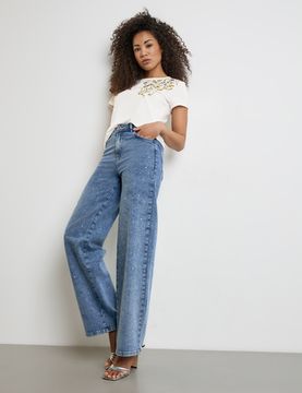 TAIFUN Джинсы со стразами