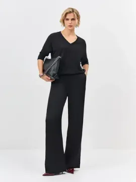 BULMER Мерцающий джемпер с шелком черный