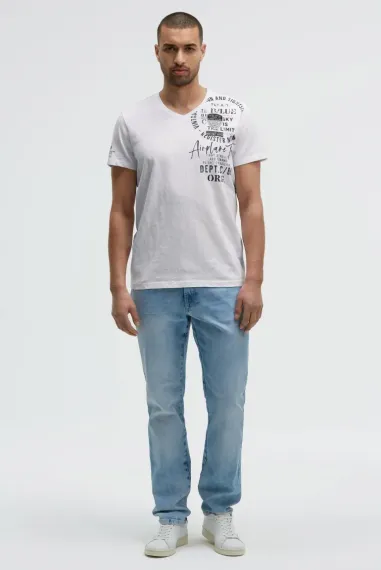 CAMP DAVID Футболка с V-вырезом