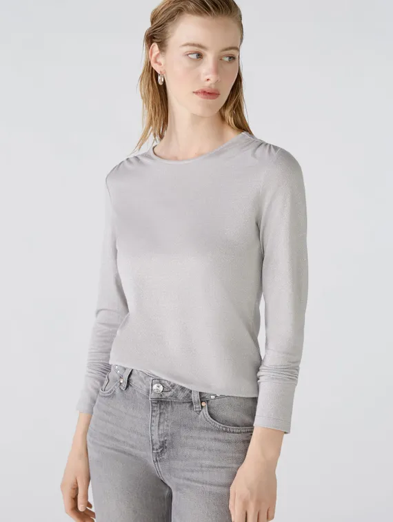 Oui Футболка из эластичной вискозы