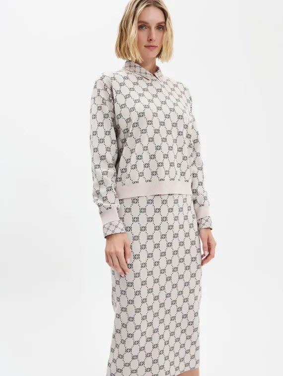 UNQ Юбка вискозная с логотипами