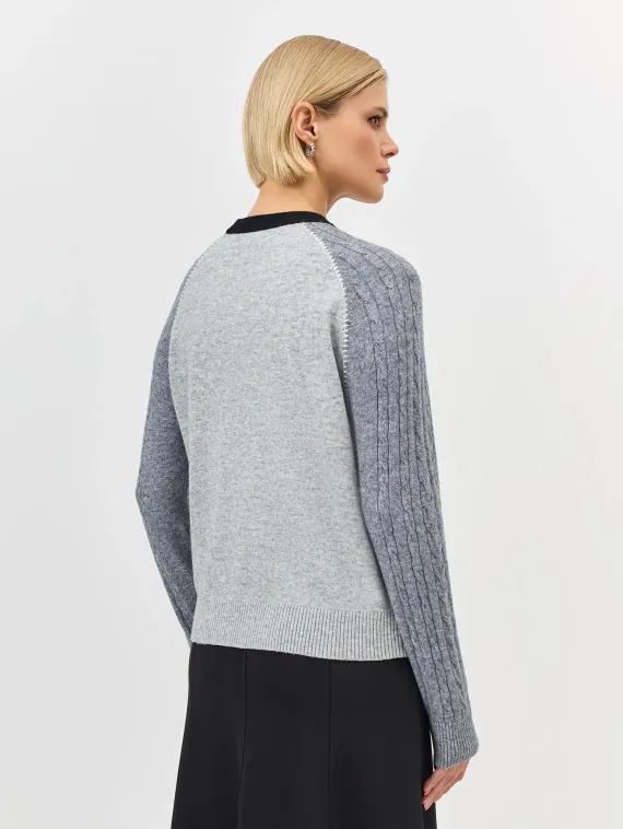 BULMER Джемпер в стиле колор-блок с шерстью