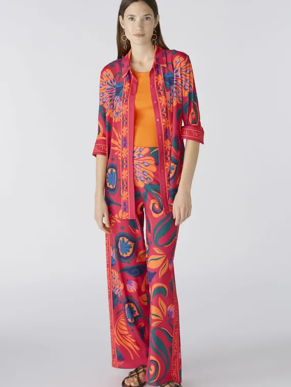 Oui Брюки с принтом