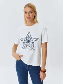 BULMER Футболка с яркой вышивкой