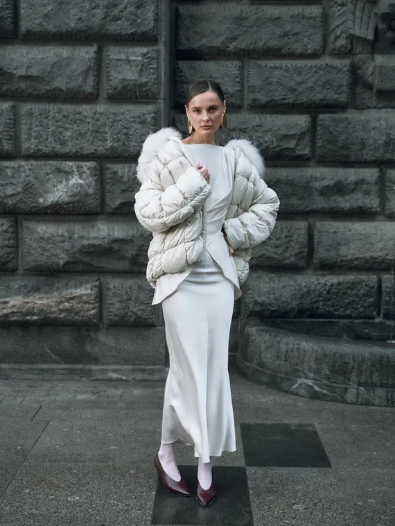 BULMER Пуховая куртка с меховым воротником