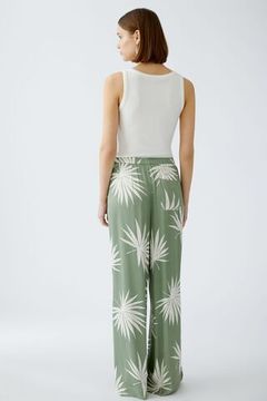 Oui Брюки с принтом пальмы