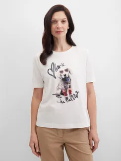 GERRY WEBER Футболка с принтом и стразами