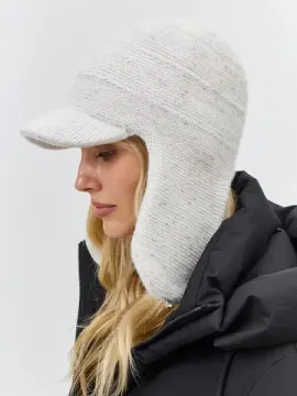 BULMER Вязаная ушанка с козырьком