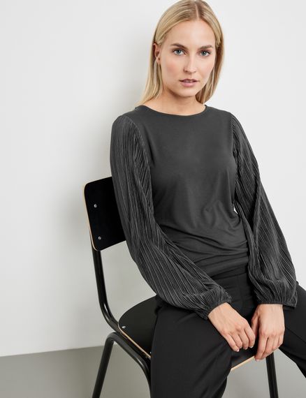 TAIFUN Блуза с плиссированными рукавами