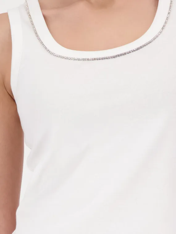 MONARI Топ белый с украшенным воротником