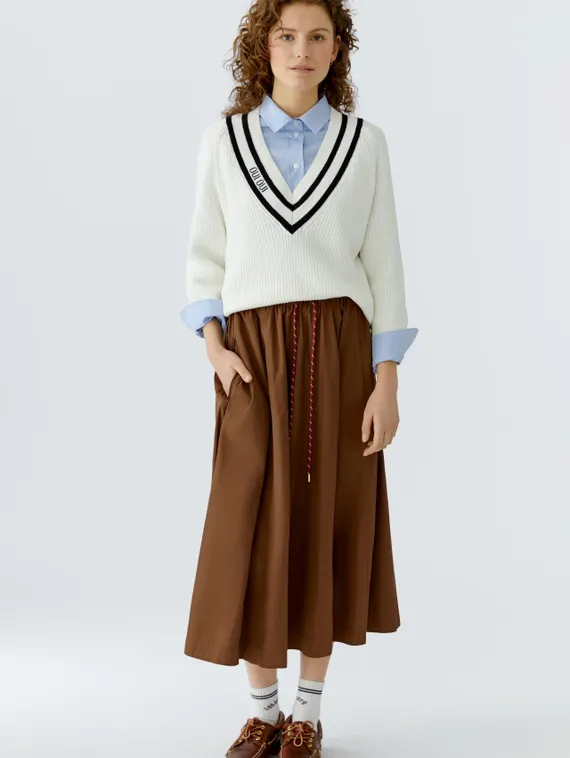 Oui Пуловер в студенческом стиле