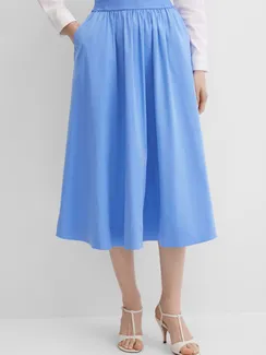 Elisa.and.me Юбка миди А-силуэта голубая
