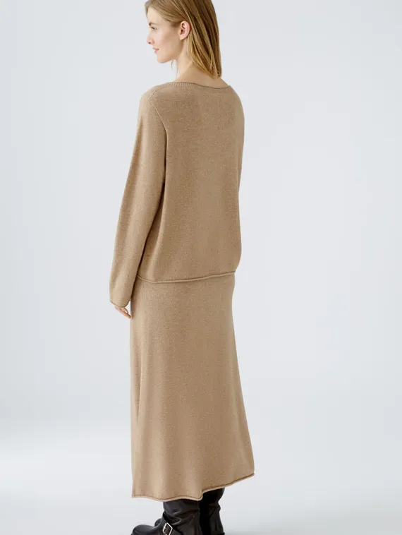 Oui Пуловер бесшовный из смеси шерсти