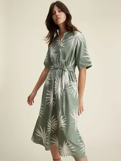 Oui Платье из хлопкового поплина