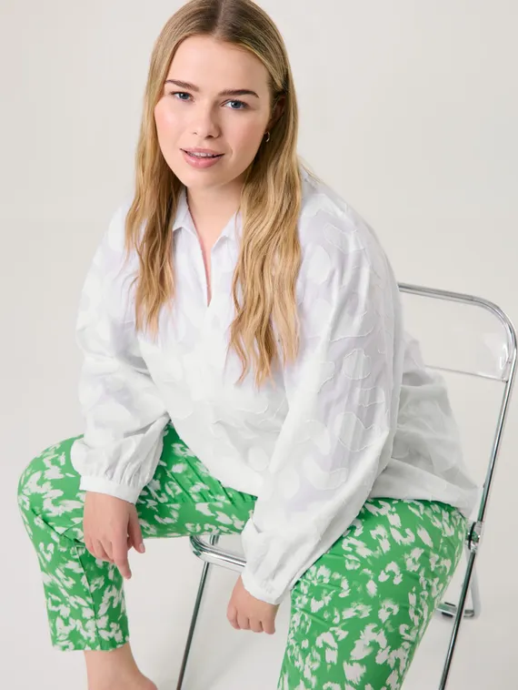 SAMOON Блуза с жаккардовым узором