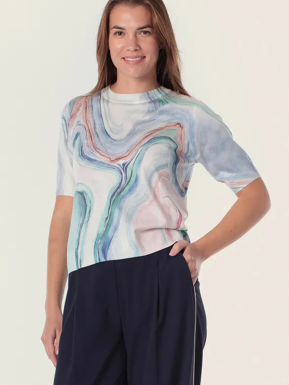 GERRY WEBER Джемпер с мраморным принтом