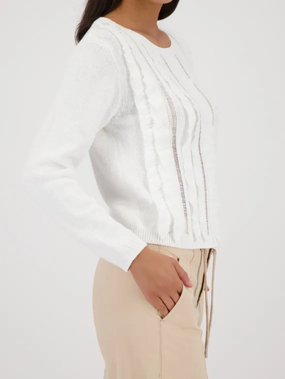 MONARI Вязаный свитер с воланами