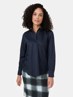 GERRY WEBER Блуза с воротником-стойкой синяя