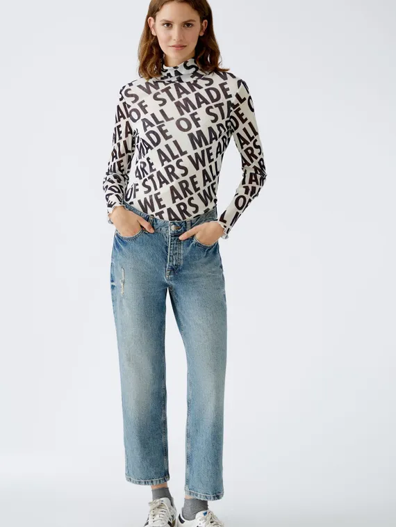 Oui Блуза сетчатая