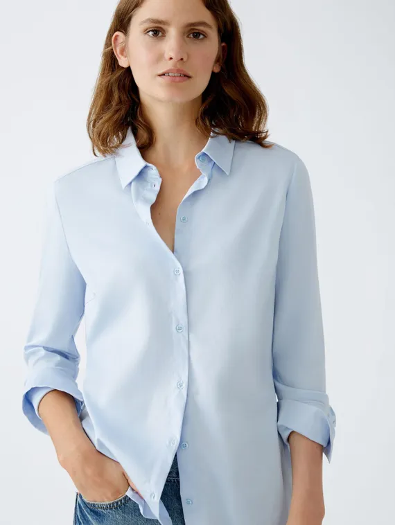 Oui Рубашка с легким атласным блеском