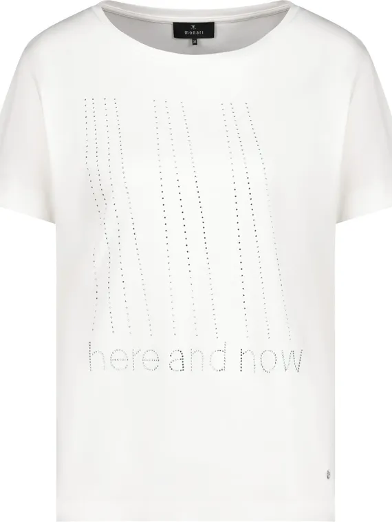 MONARI Футболка с надписью из стразов