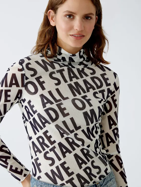 Oui Блуза сетчатая