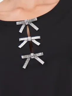 MONARI Толстовка с бантом из страз