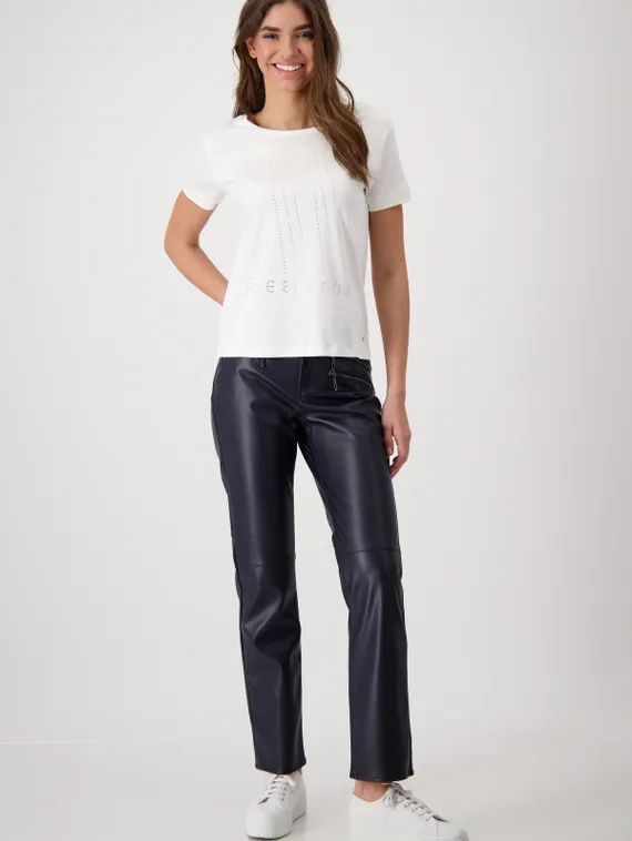 MONARI Футболка с надписью из стразов