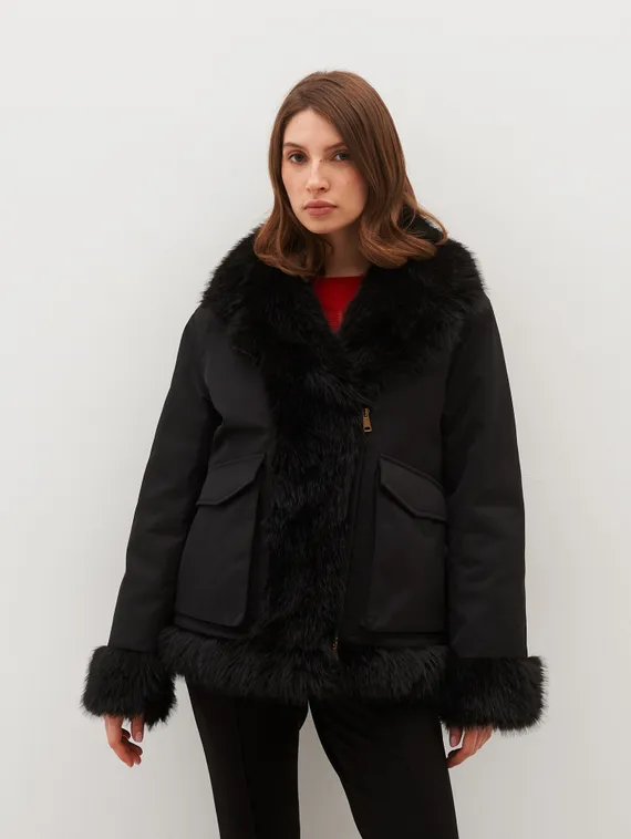 GERRY WEBER Куртка из хлопка с искусственным мехом