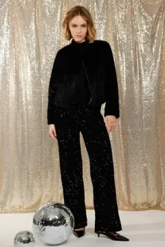 MONARI Широкие брюки с пайетками
