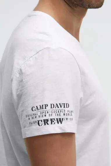 CAMP DAVID Футболка с V-вырезом