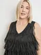 SAMOON Топ с бахромой