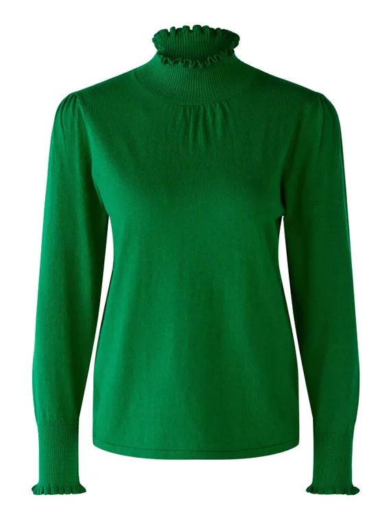 Oui Свитер из смесового хлопка с шелком и кашемиром