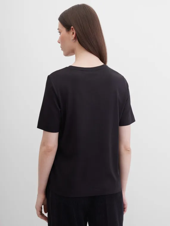 GERRY WEBER Футболка с абстрактным принтом черная